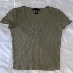 V-neck crop top BARELY worn.